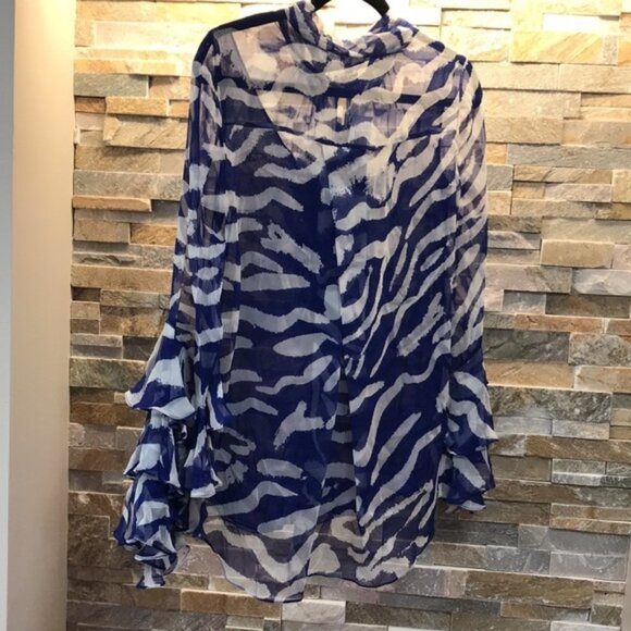 Prabal Gurung Ruffled-Cuffs Silk Blouse - Picture 7 of 13